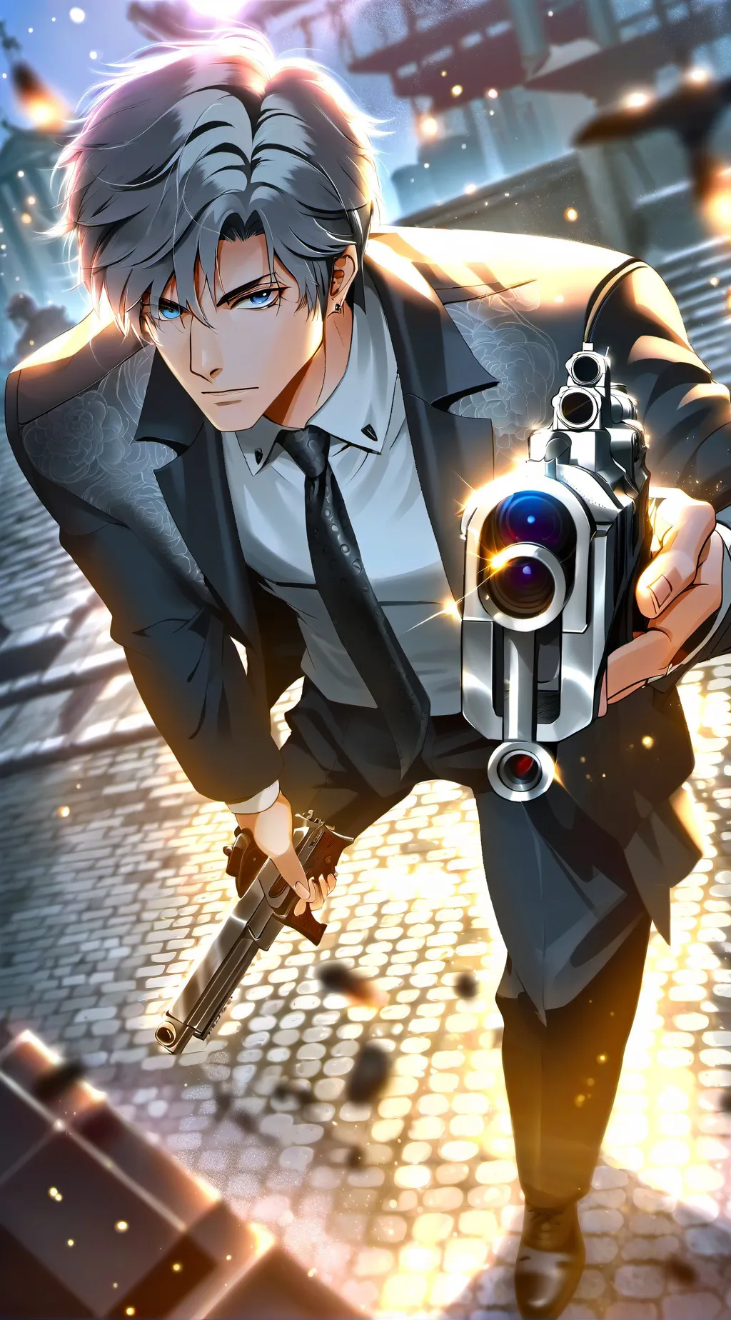 ai character: ash background