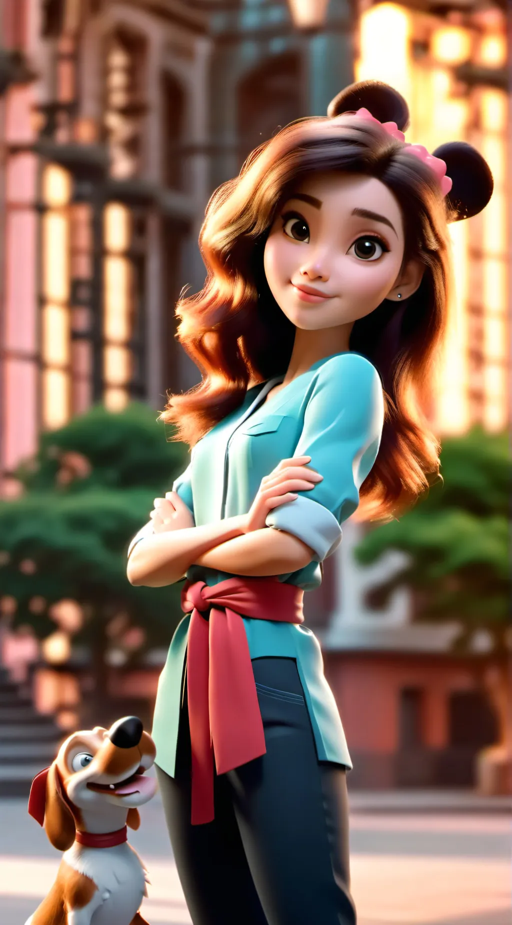 ai character: Marinette  background