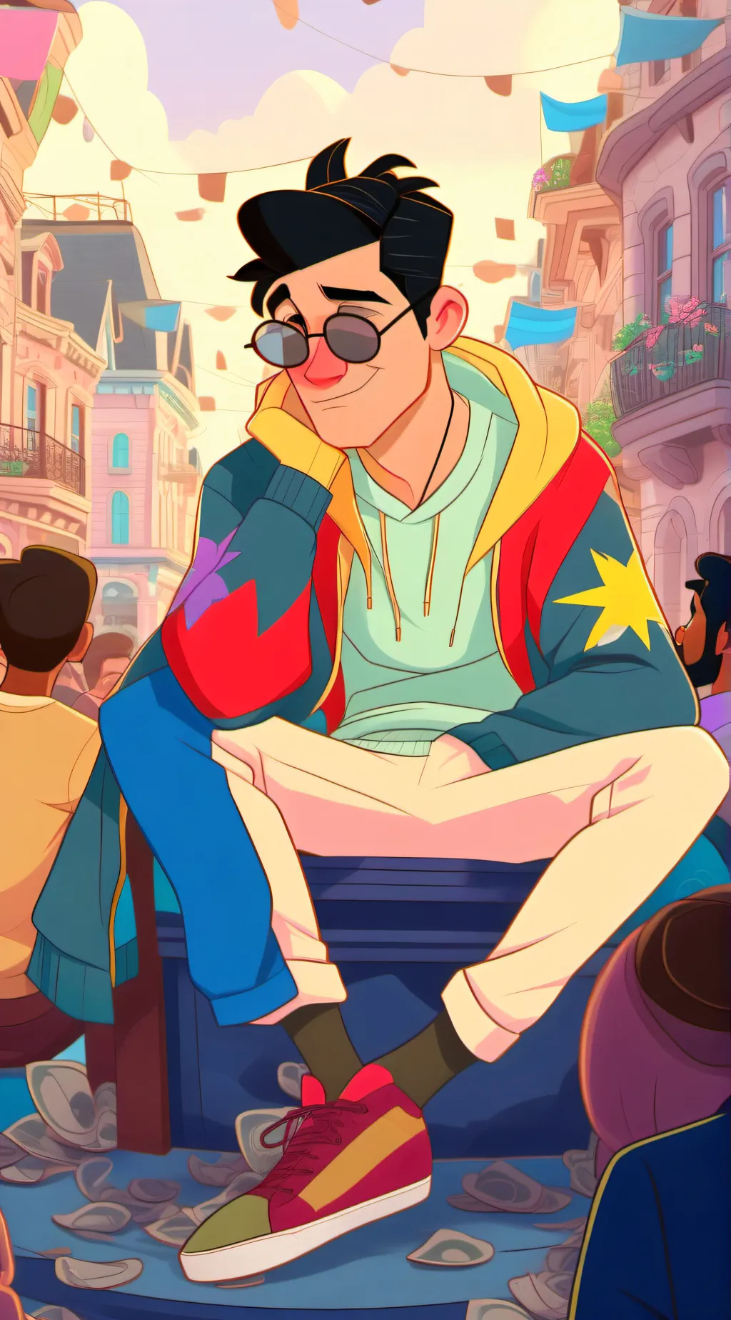 ai character: Free Guy background