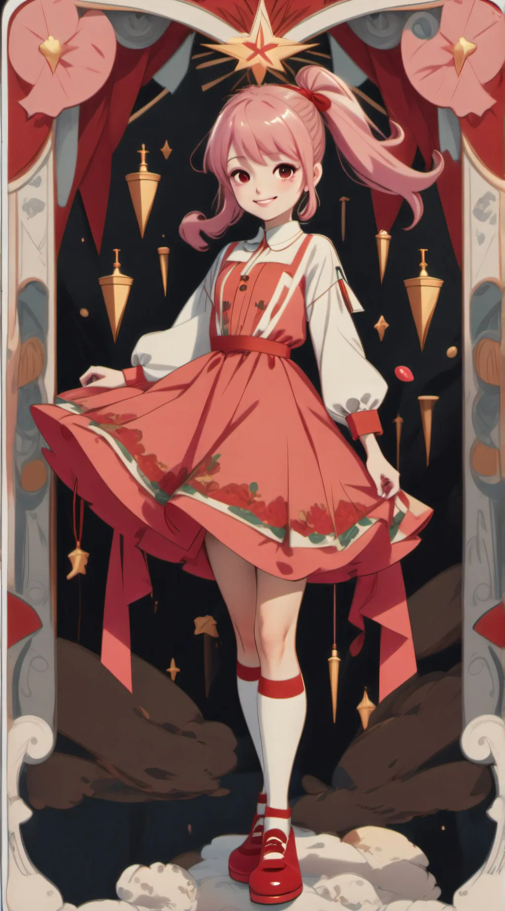 ai character: catch!  teneeping background