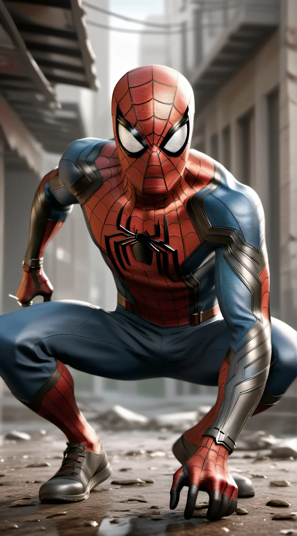 ai character: Spider man  background