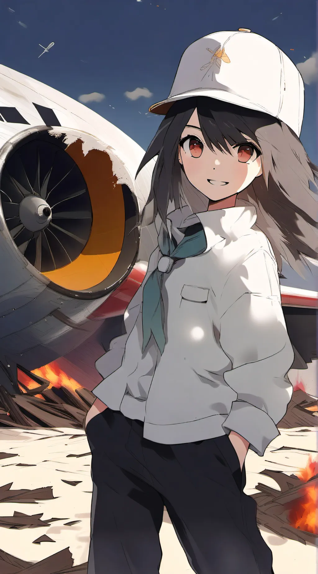 ai character: dw plane crash background