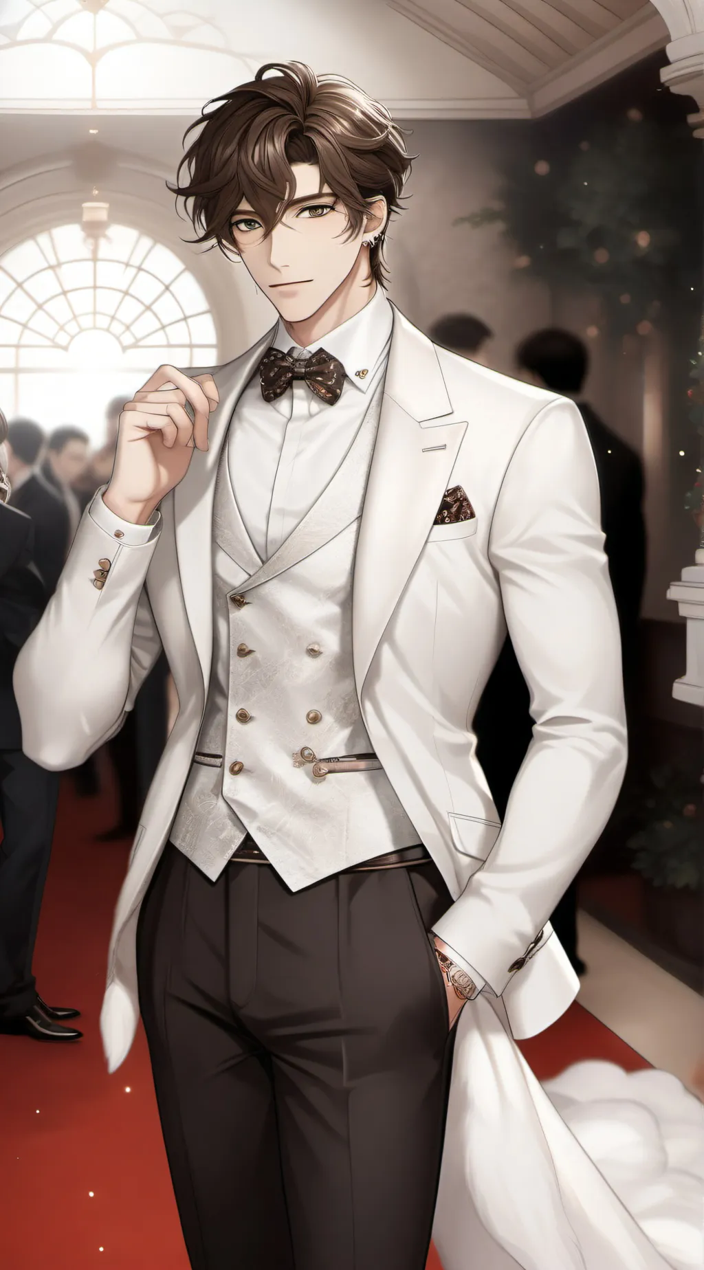 ai character: Aaron Black background