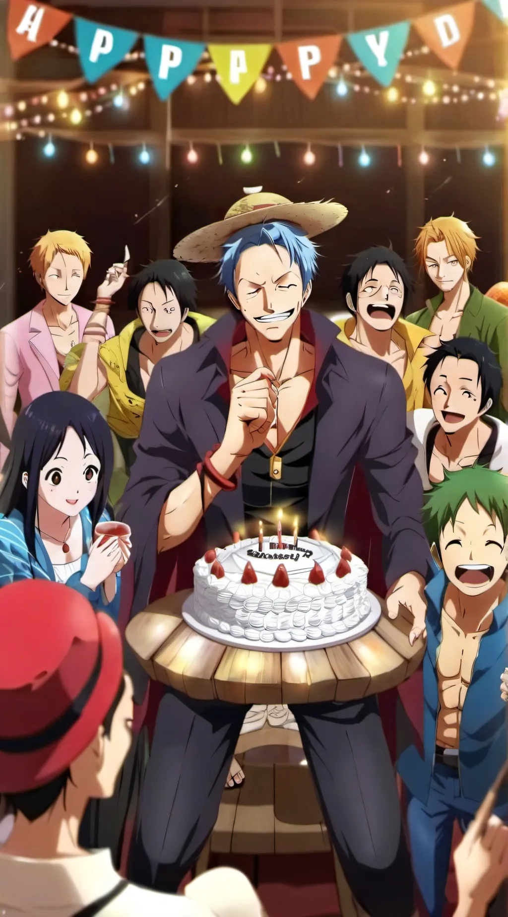 ai character: Straw hats! background