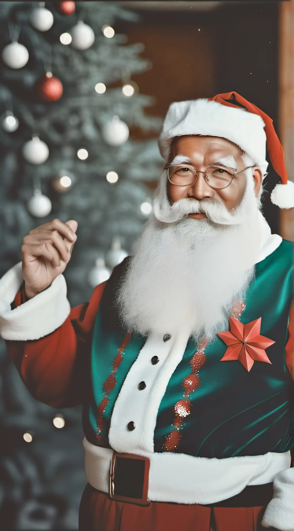 ai character: Santa everyone background