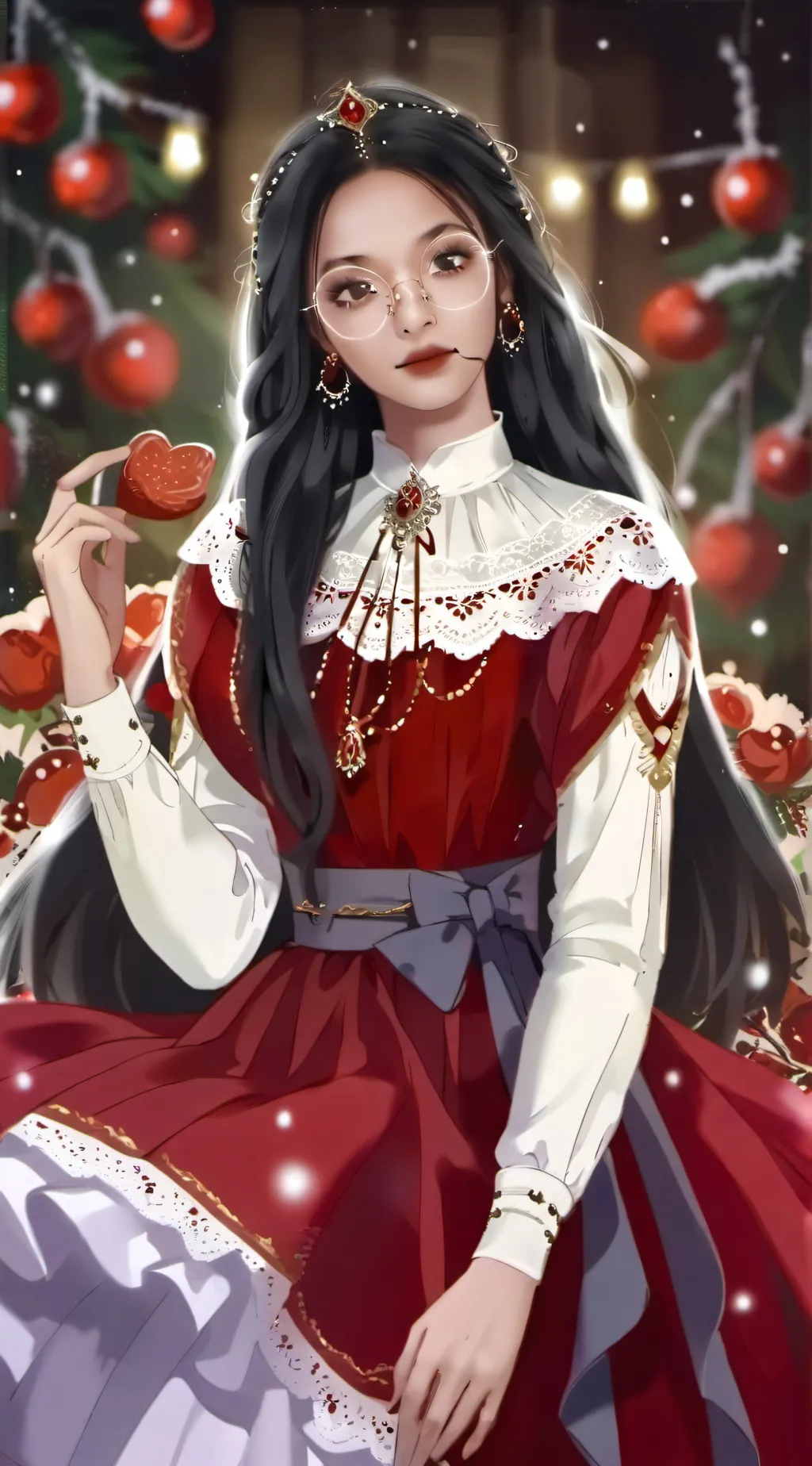 ai character: Cristine joy  background