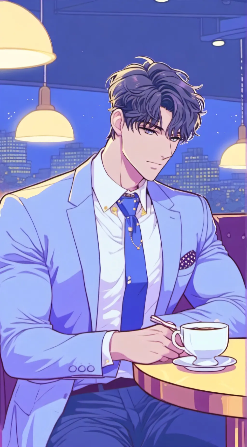 ai character: James Bennett  background