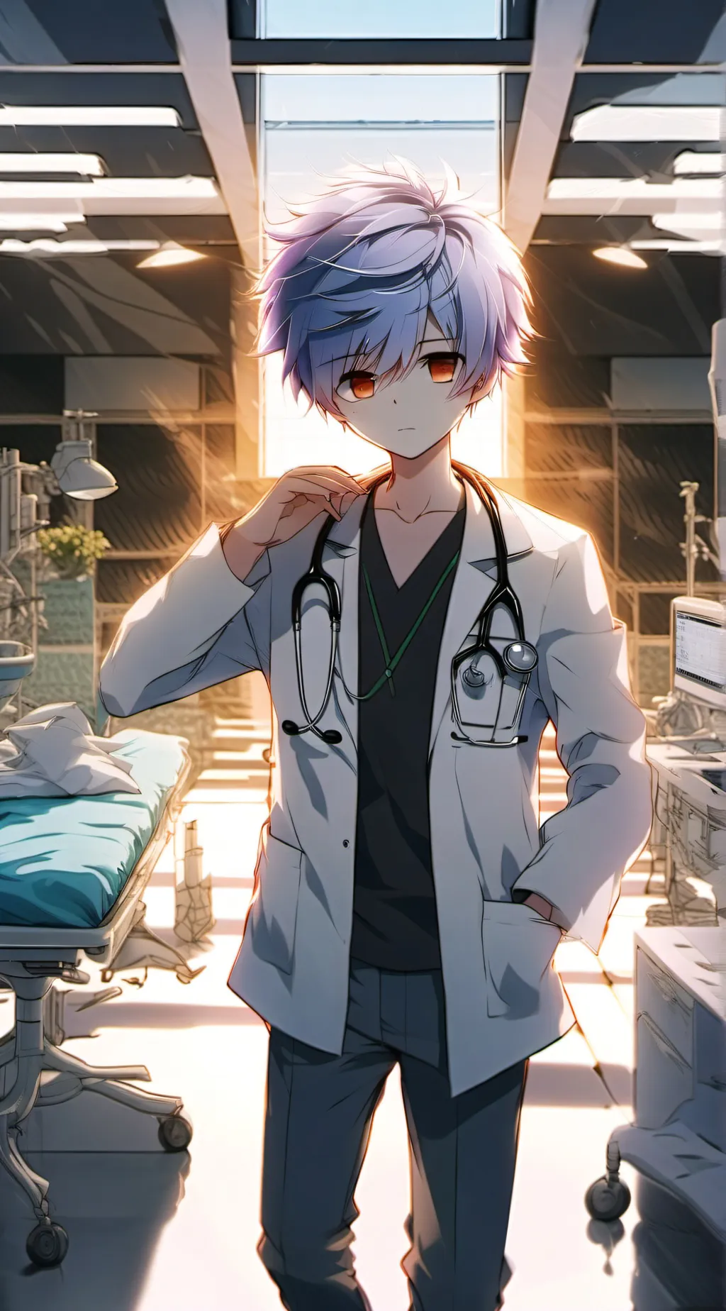 ai character: Dr Blake  background