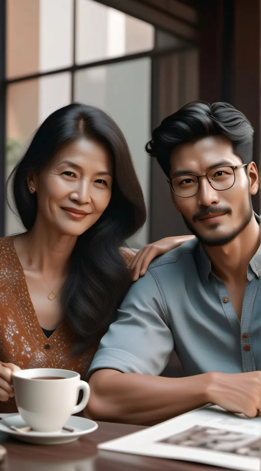 ai character: mom and dad background