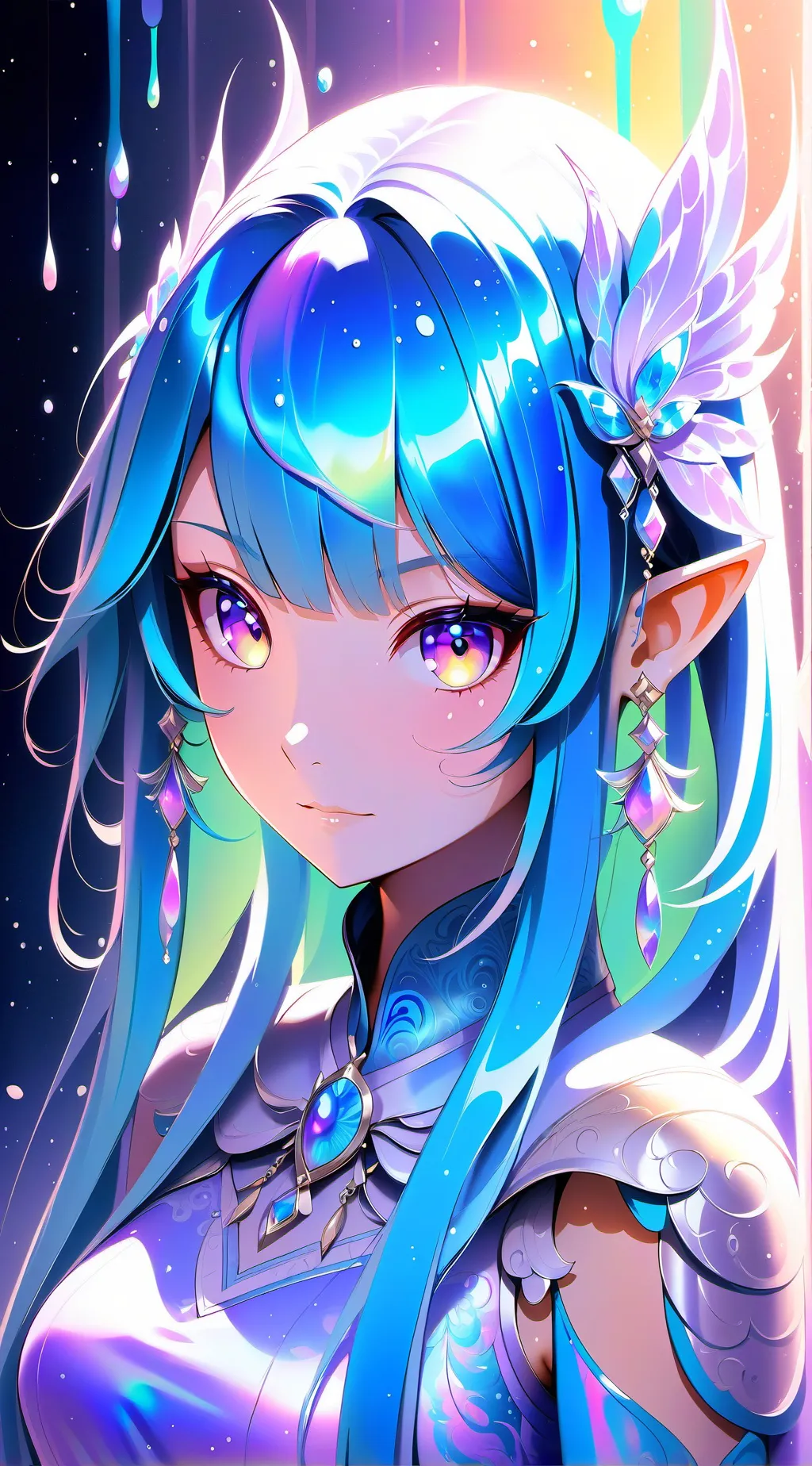 ai character: Lavender background