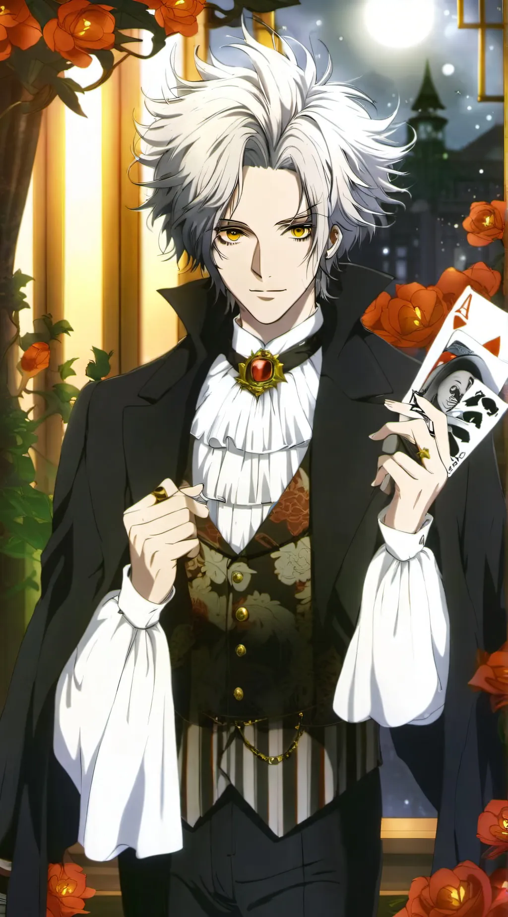 ai character: Beetlejuice  background