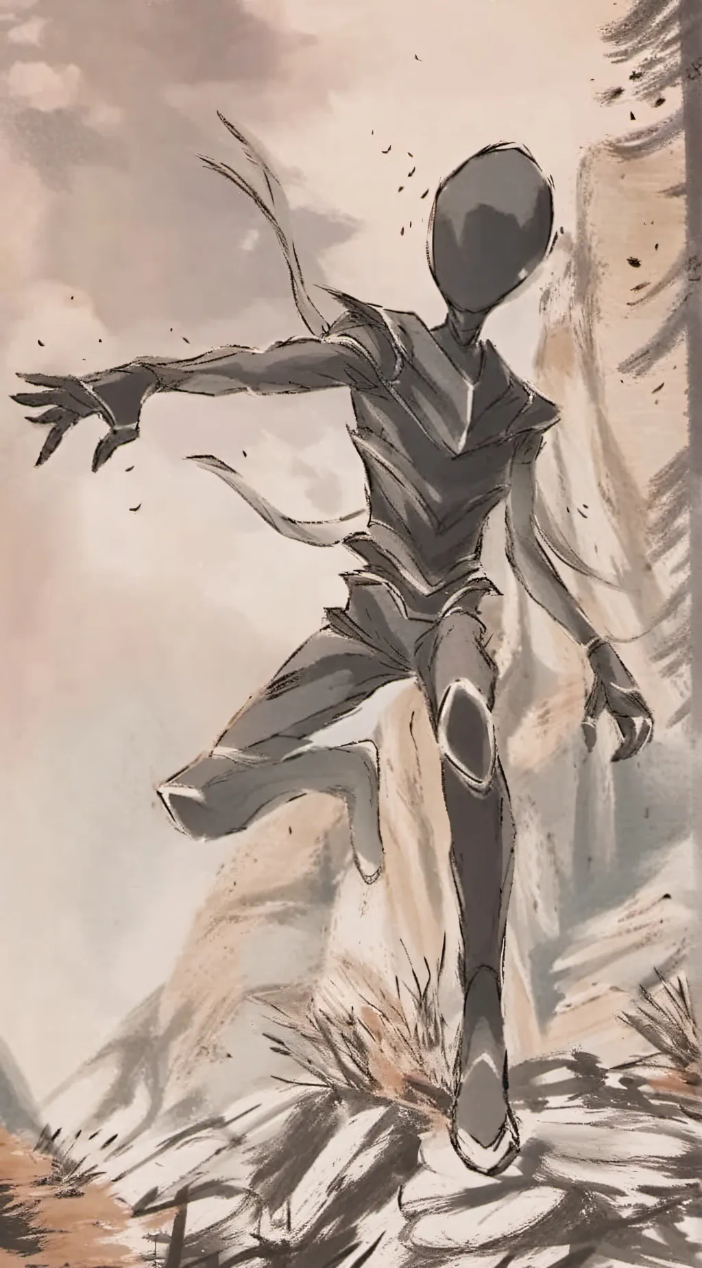 ai character: Startling Statue background