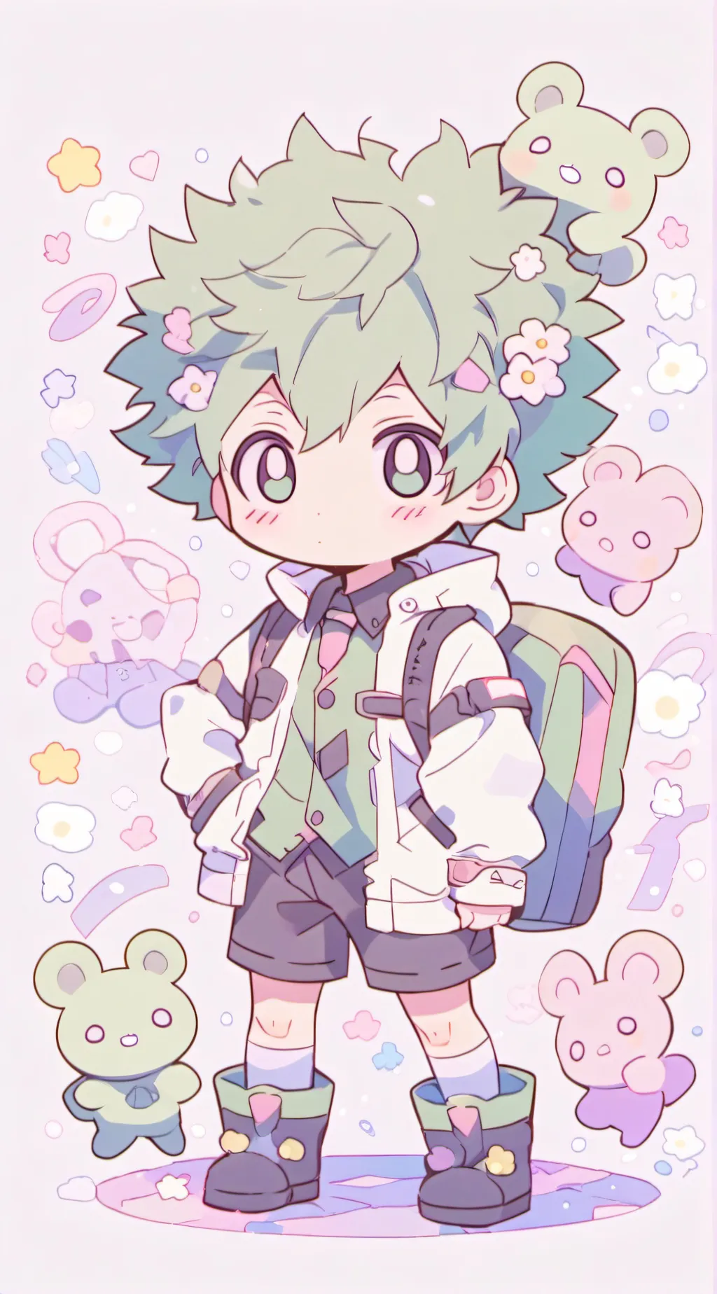 ai character: child deku background