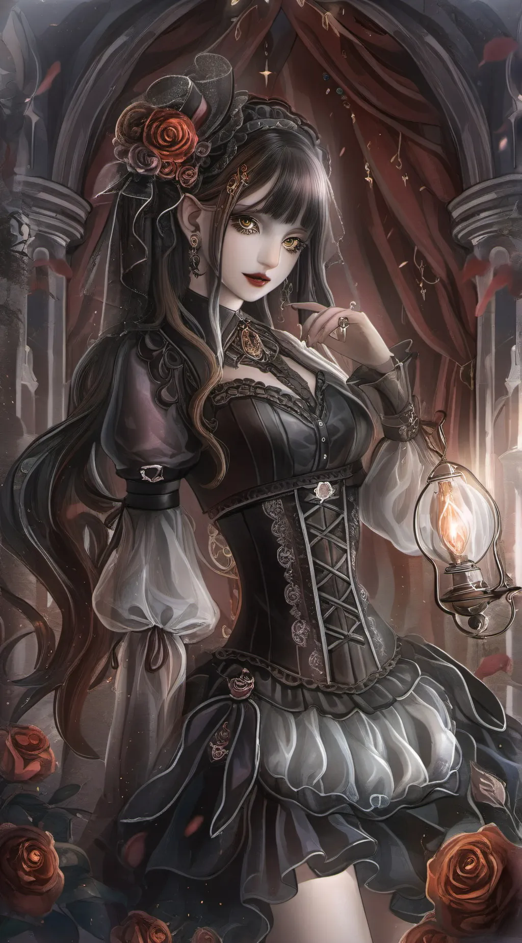 ai character: Rose background