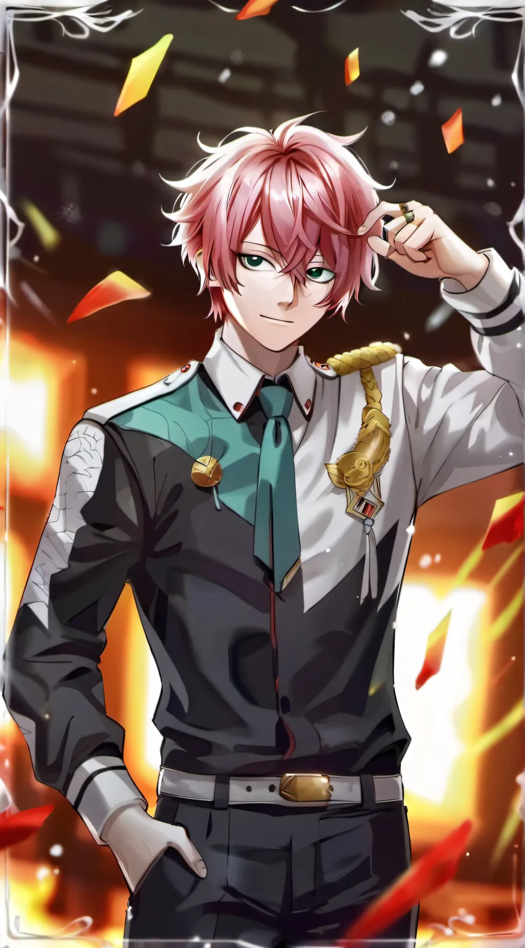 ai character: shoto todoroki  background