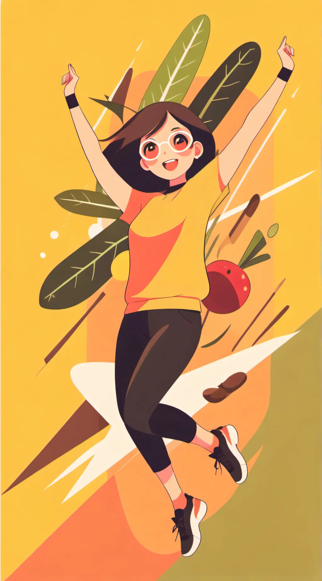 ai character: veggie danc! background