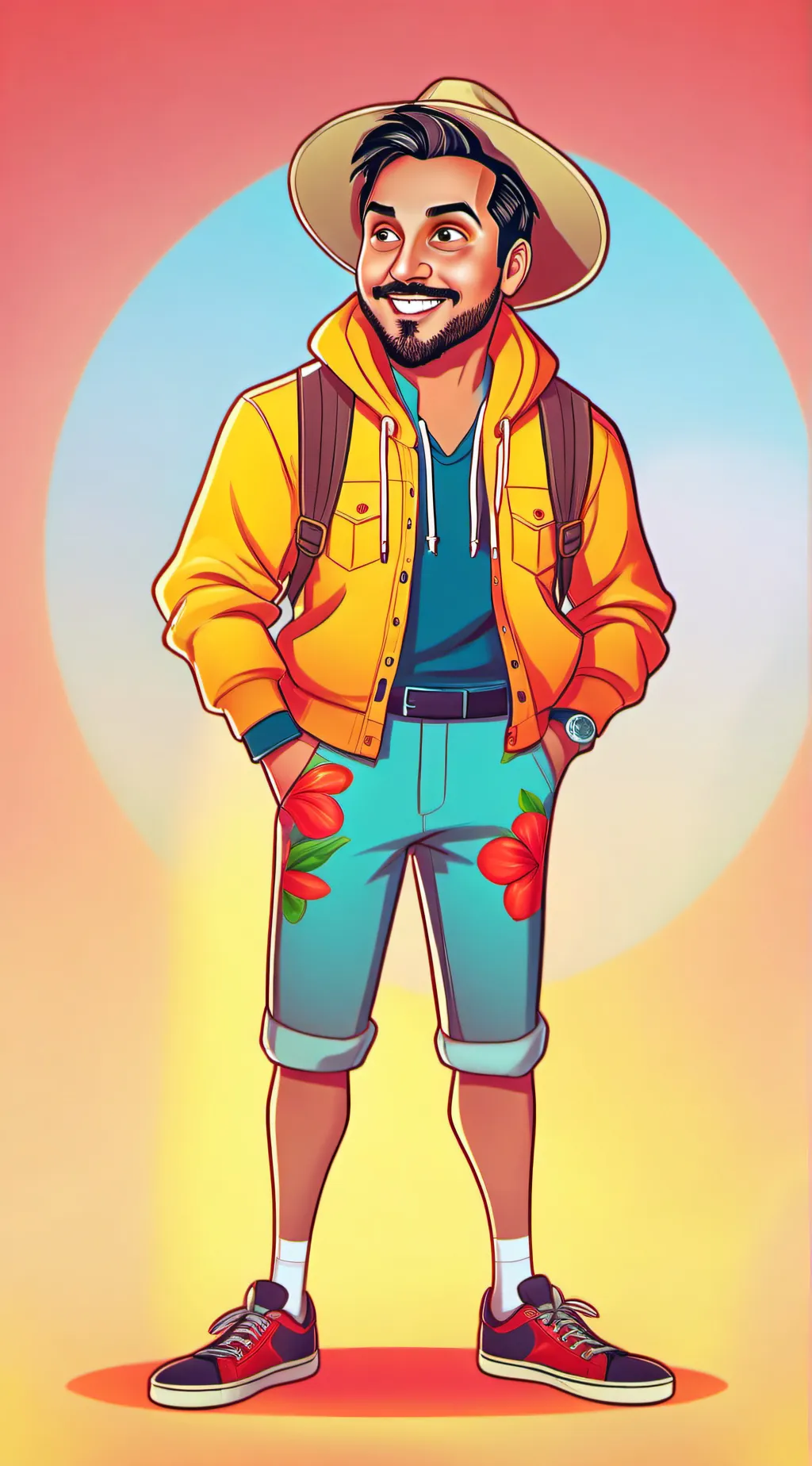 ai character: Ali ComiX background