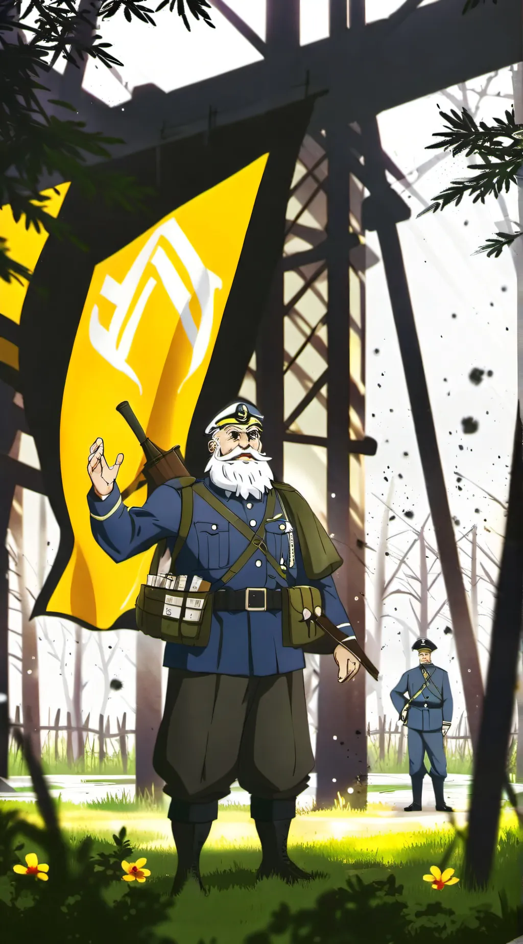 ai character: ww2 countryballs background