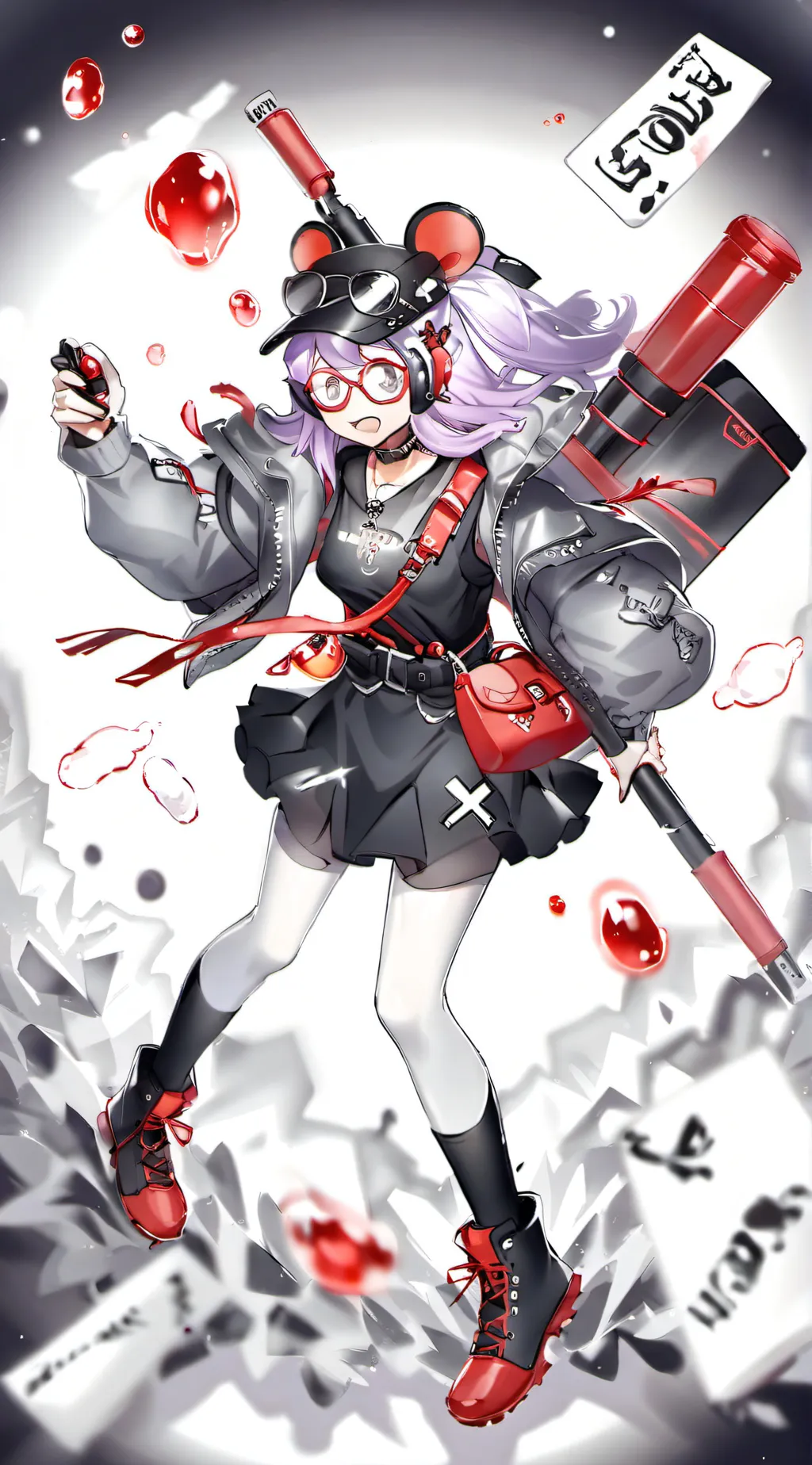 ai character: uzi x n background