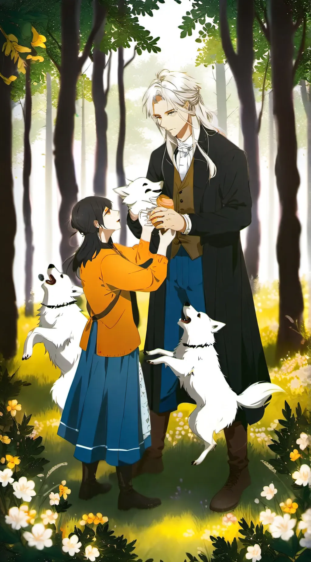 ai character: 12 wolf cubs background