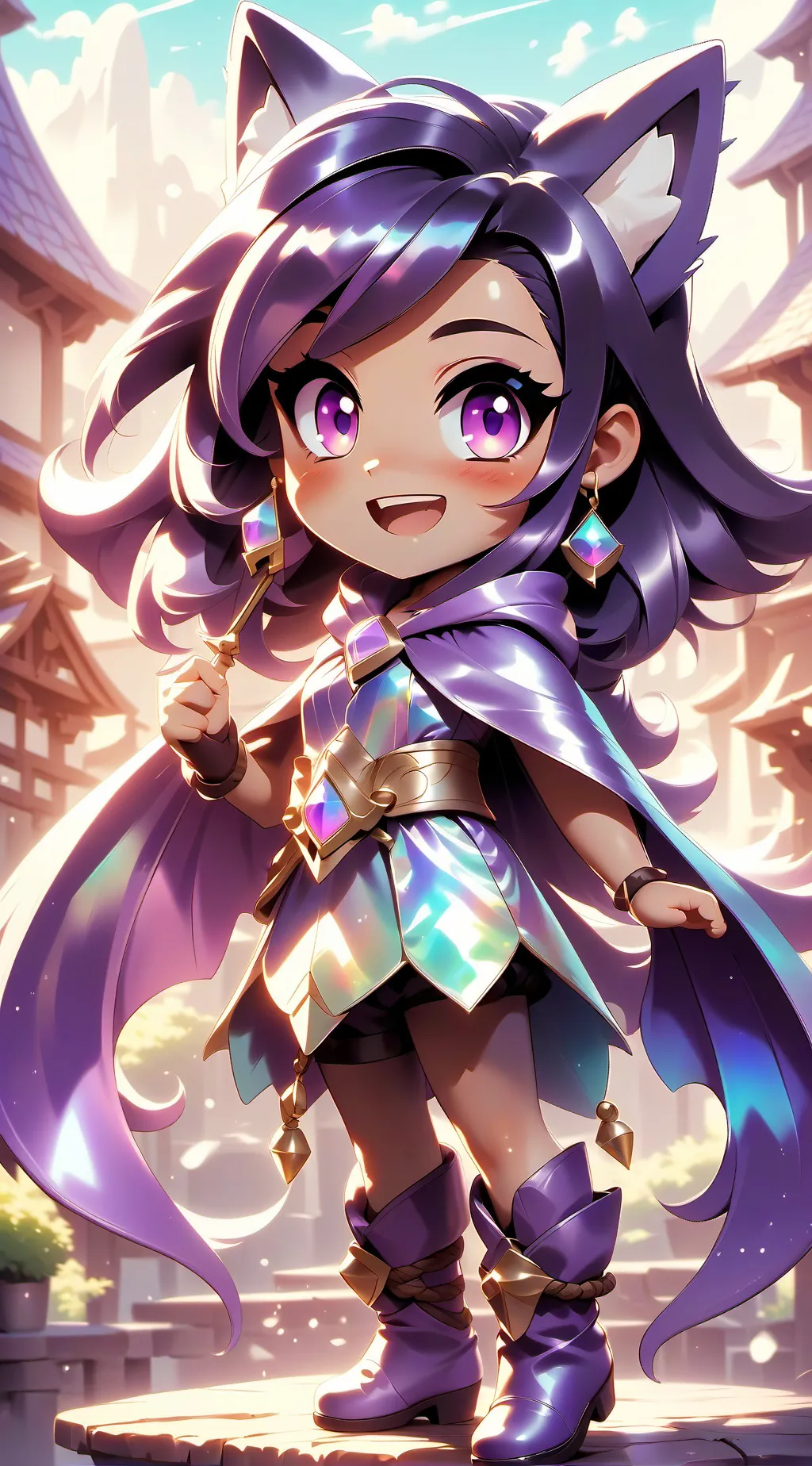 ai character: Aphmau at school background