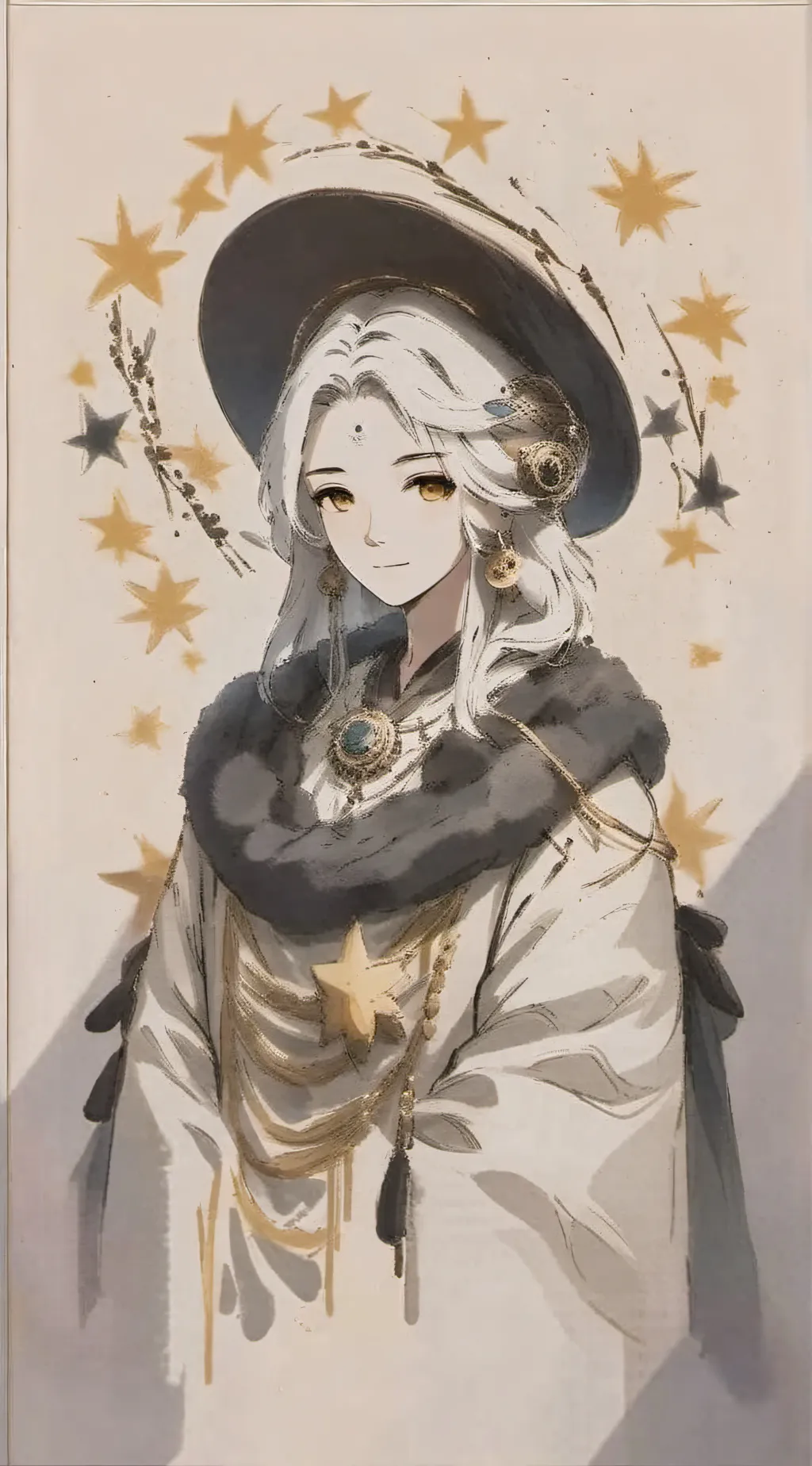 ai character: Sun, Moon and Noon background