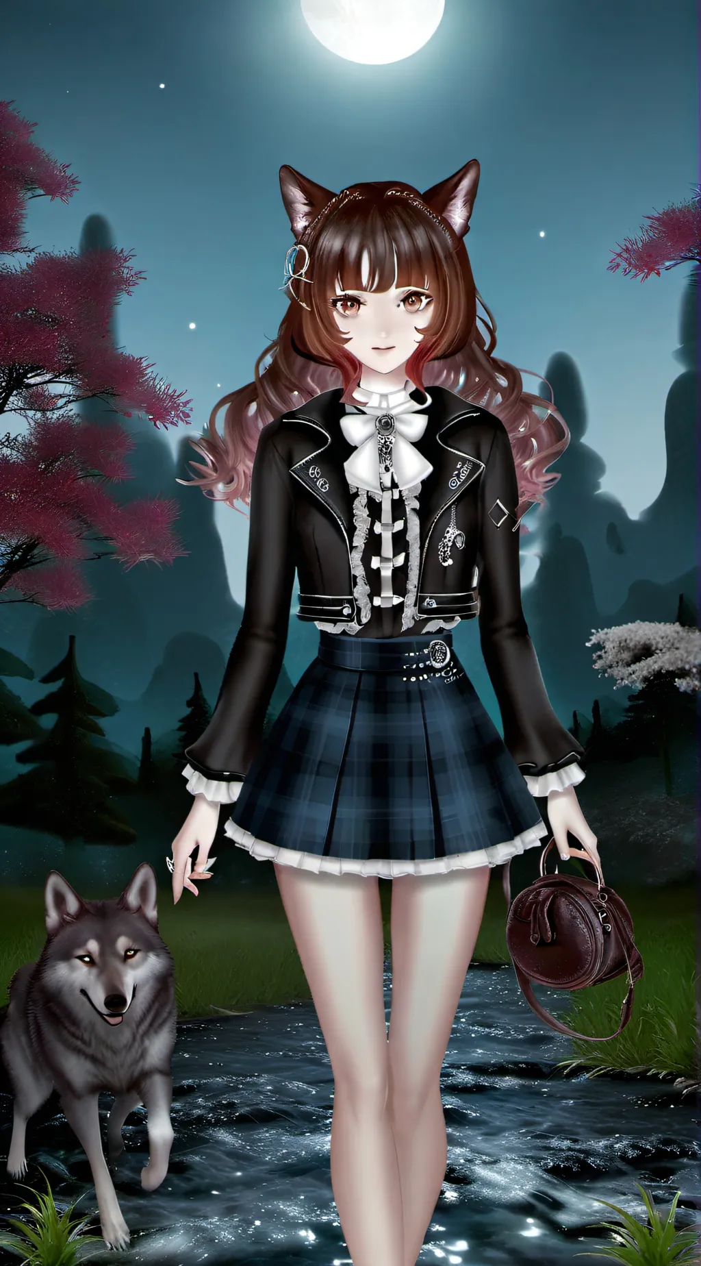 ai character: Kim Ookami 🐺 background