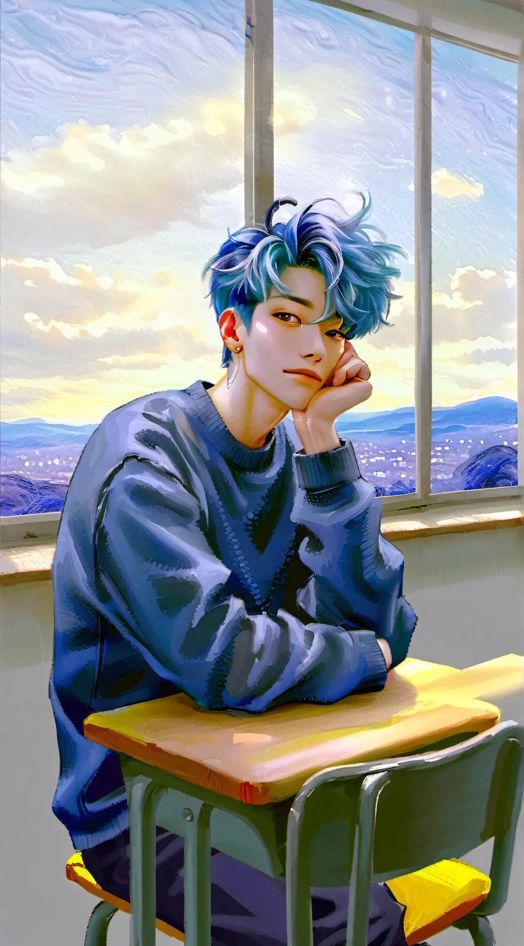 ai character: Student Luke background