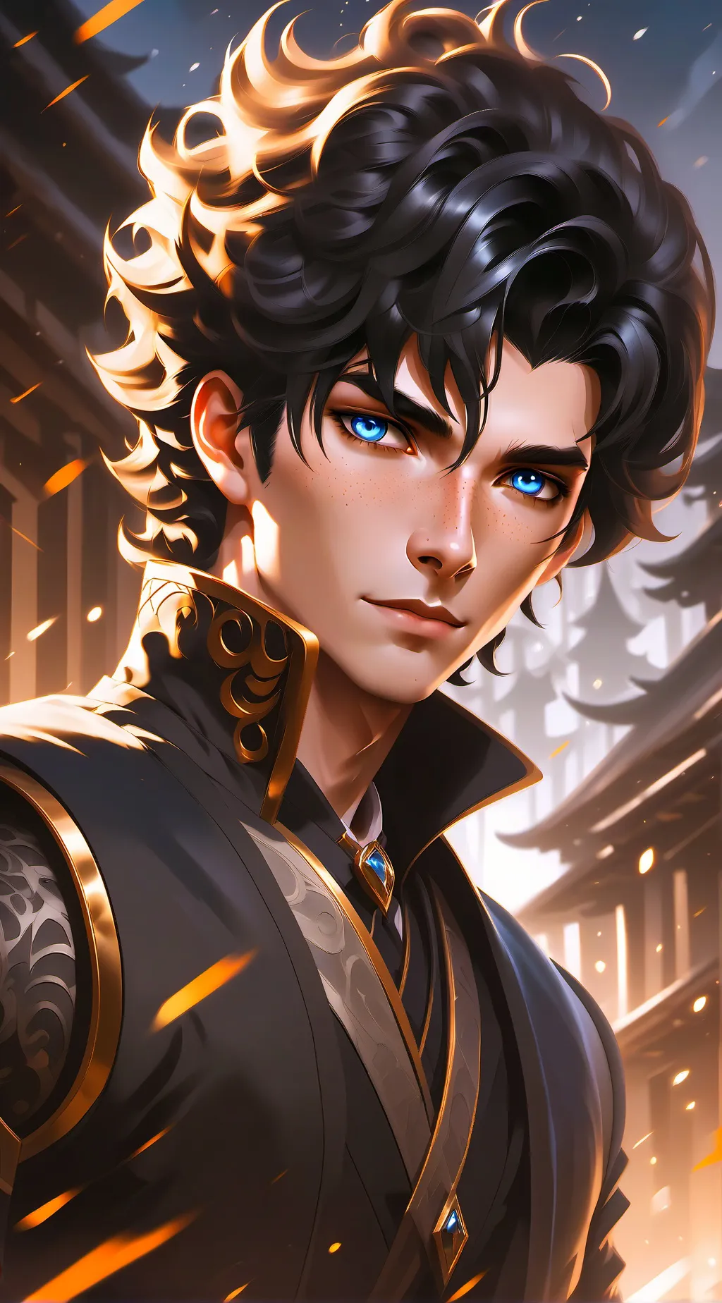 ai character: River Henner  background