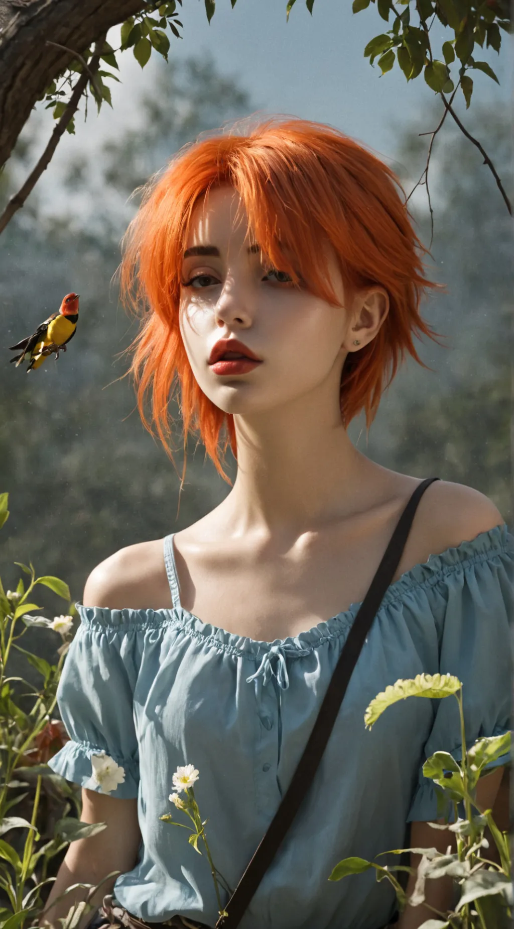 ai character: Angela  background