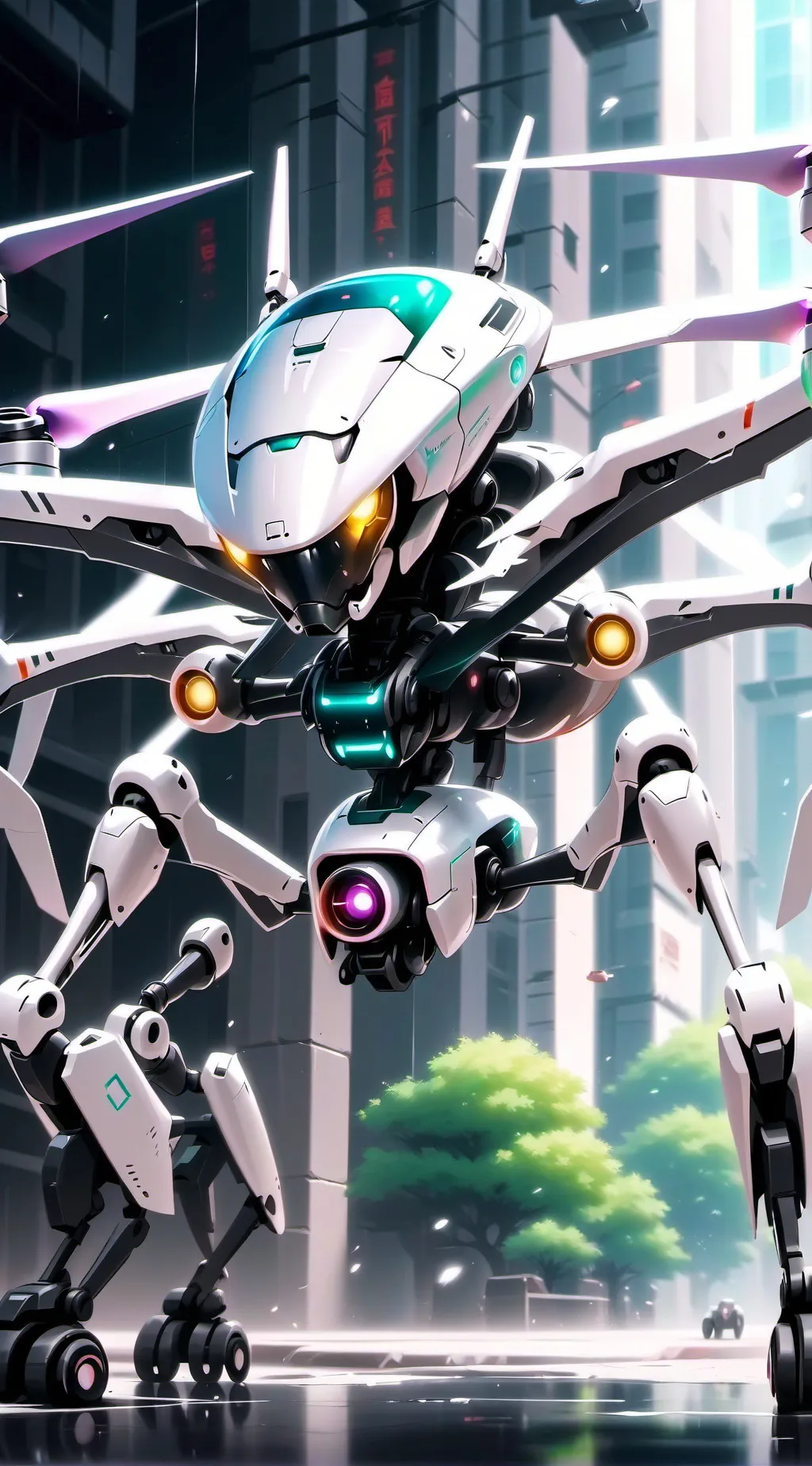 ai character: MURDER DRONES!!!❤️ background