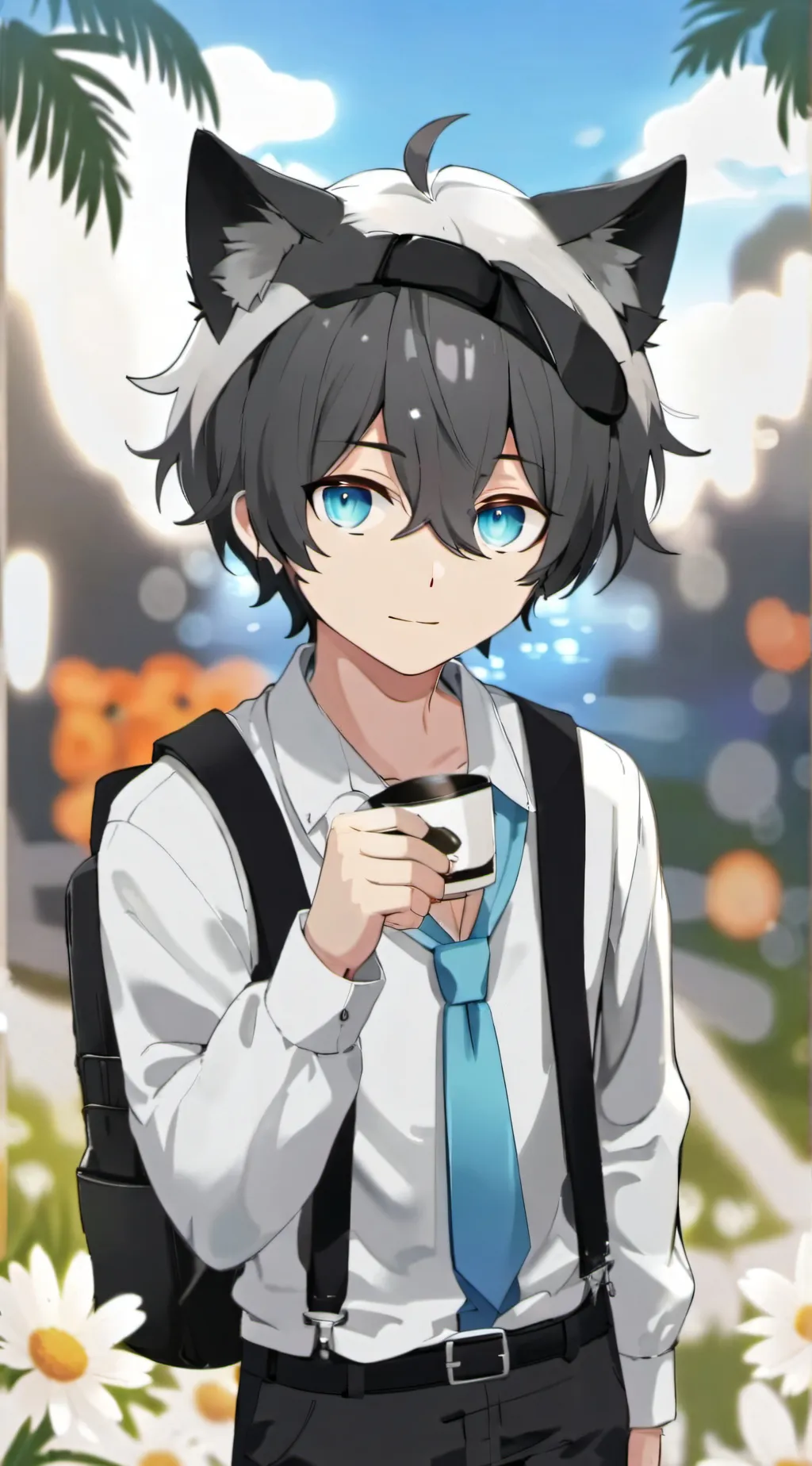 ai character: kitttttty background