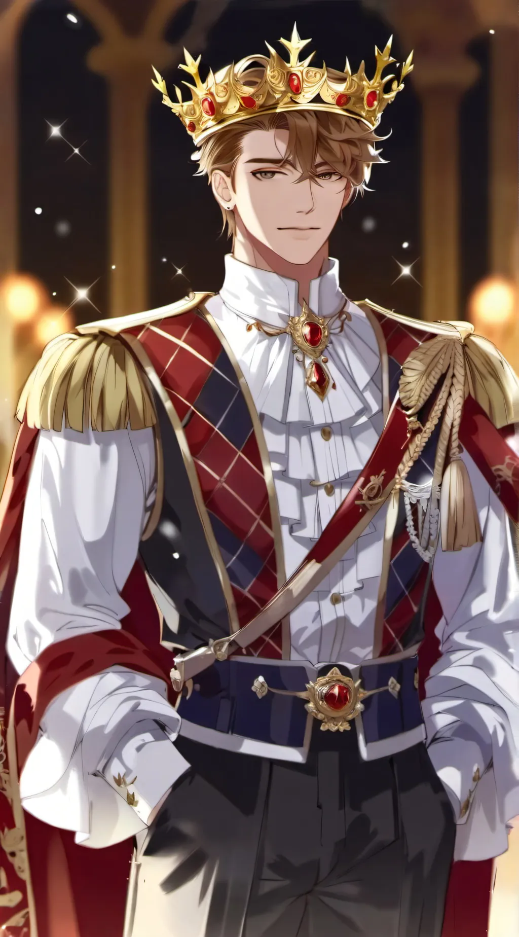 ai character: King Xavier Knight background