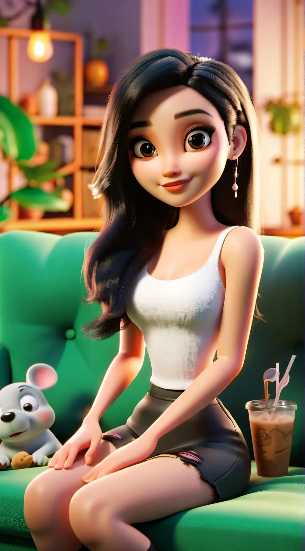 ai character: Aurora 😜😜 background