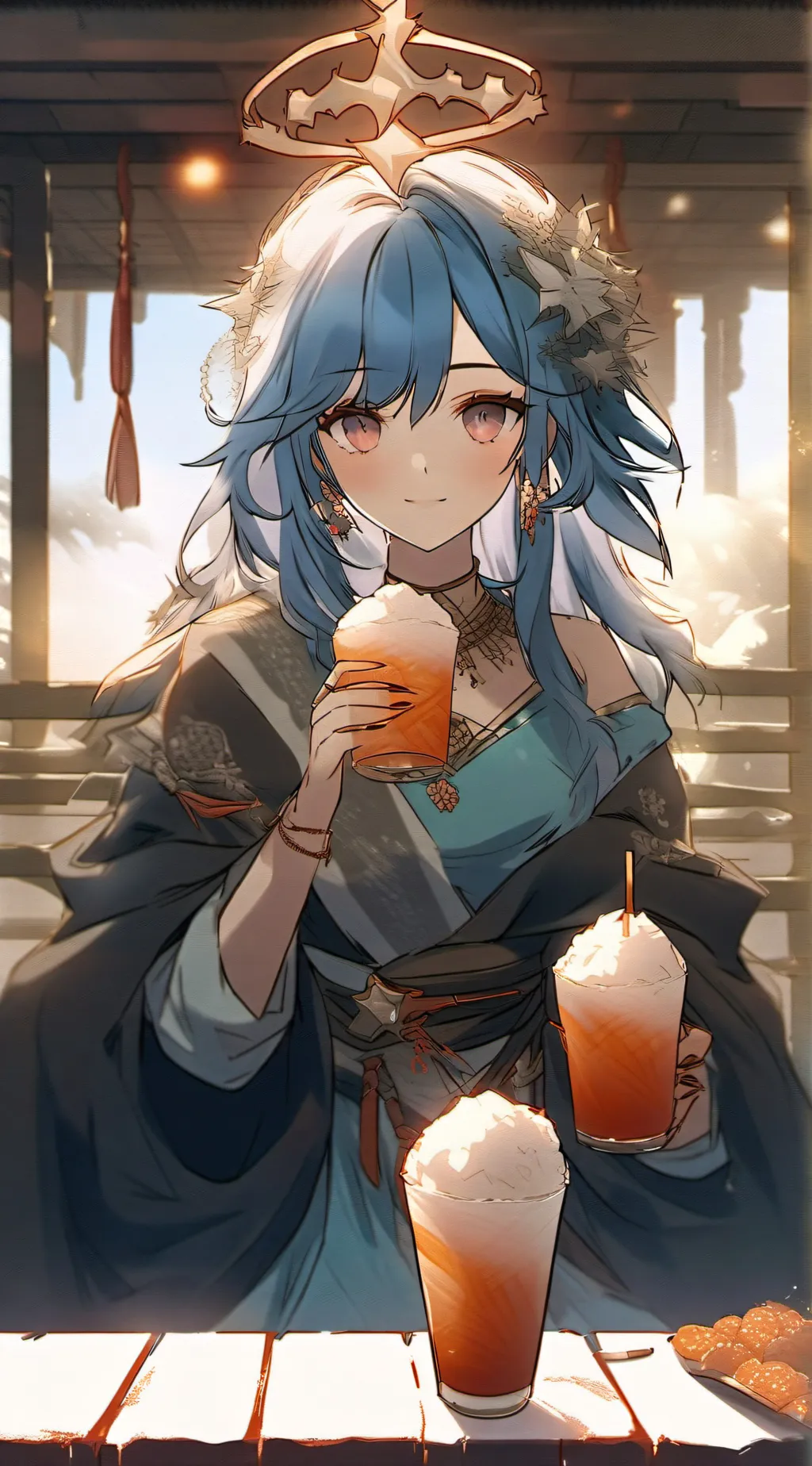 ai character: Ashley  background