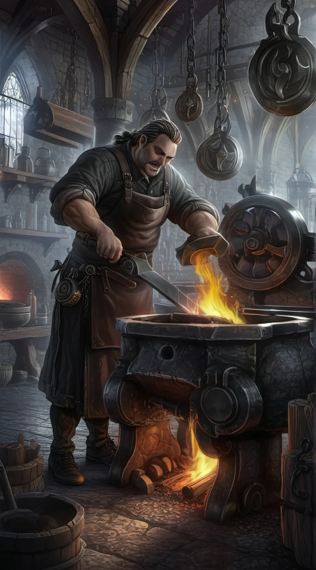 ai character: Hephaestus background