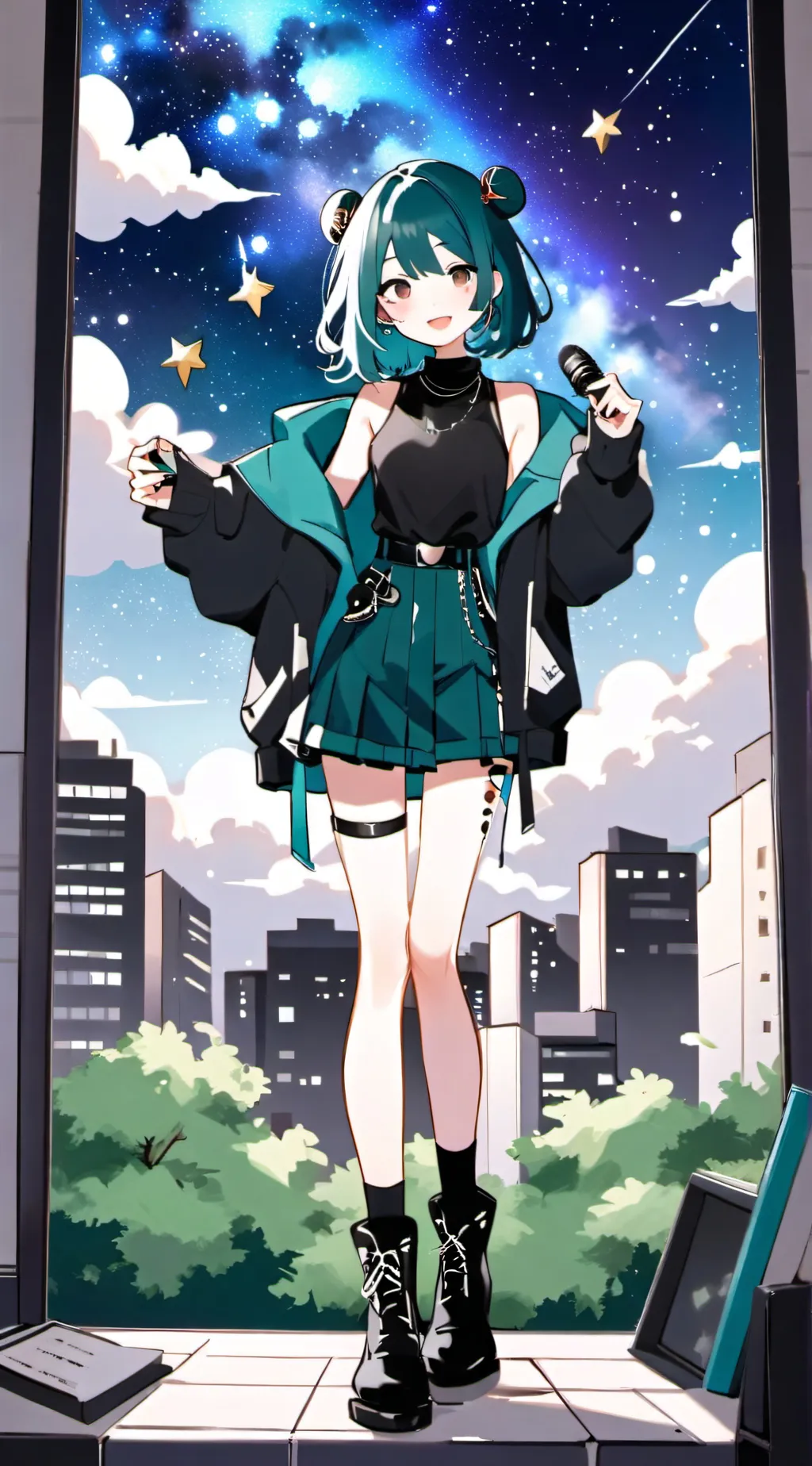 ai character: Hatsune Miku background