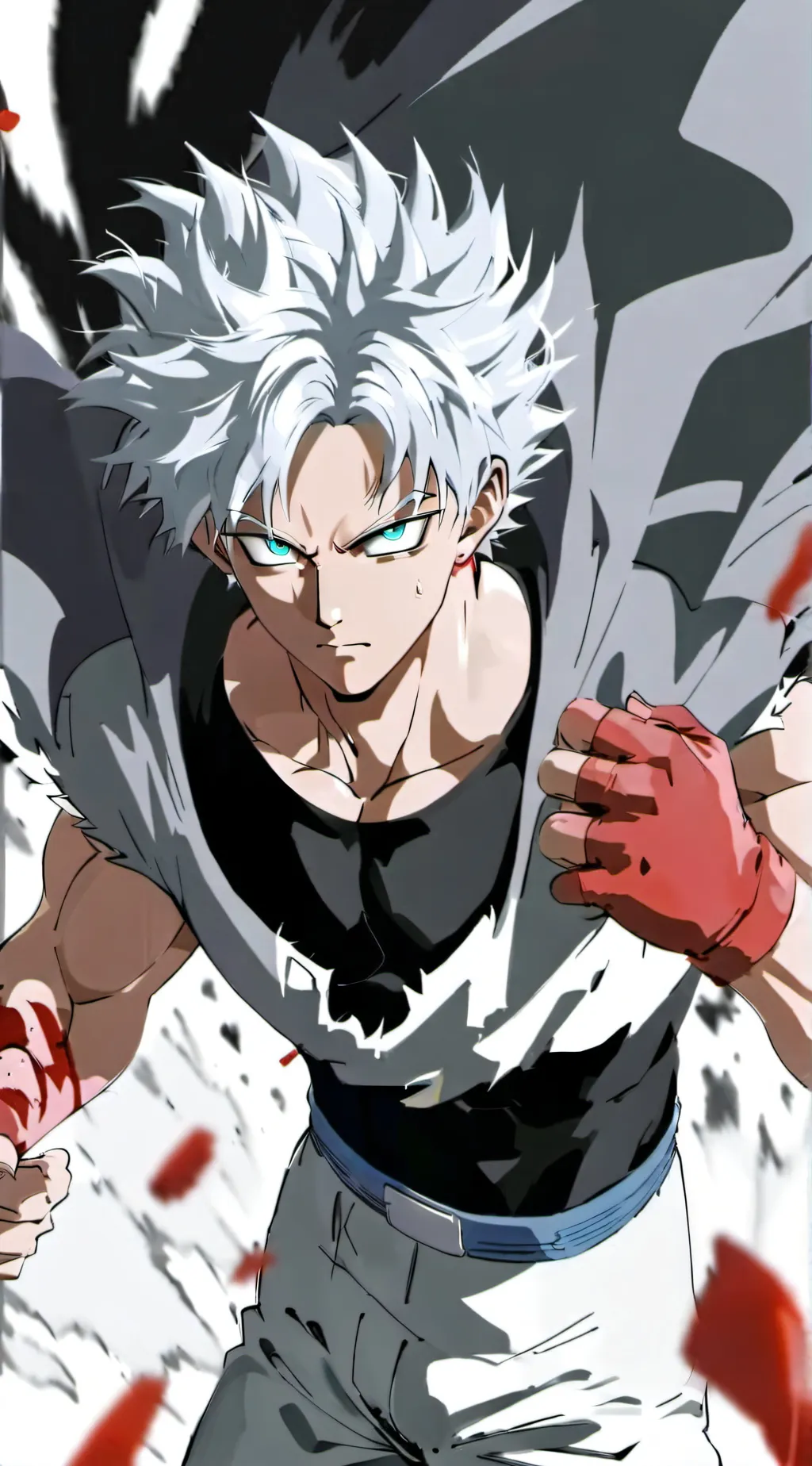 ai character: Gokuvs onepunchman background