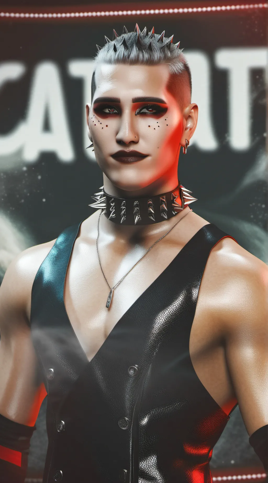 ai character: Rhea Ripley  background