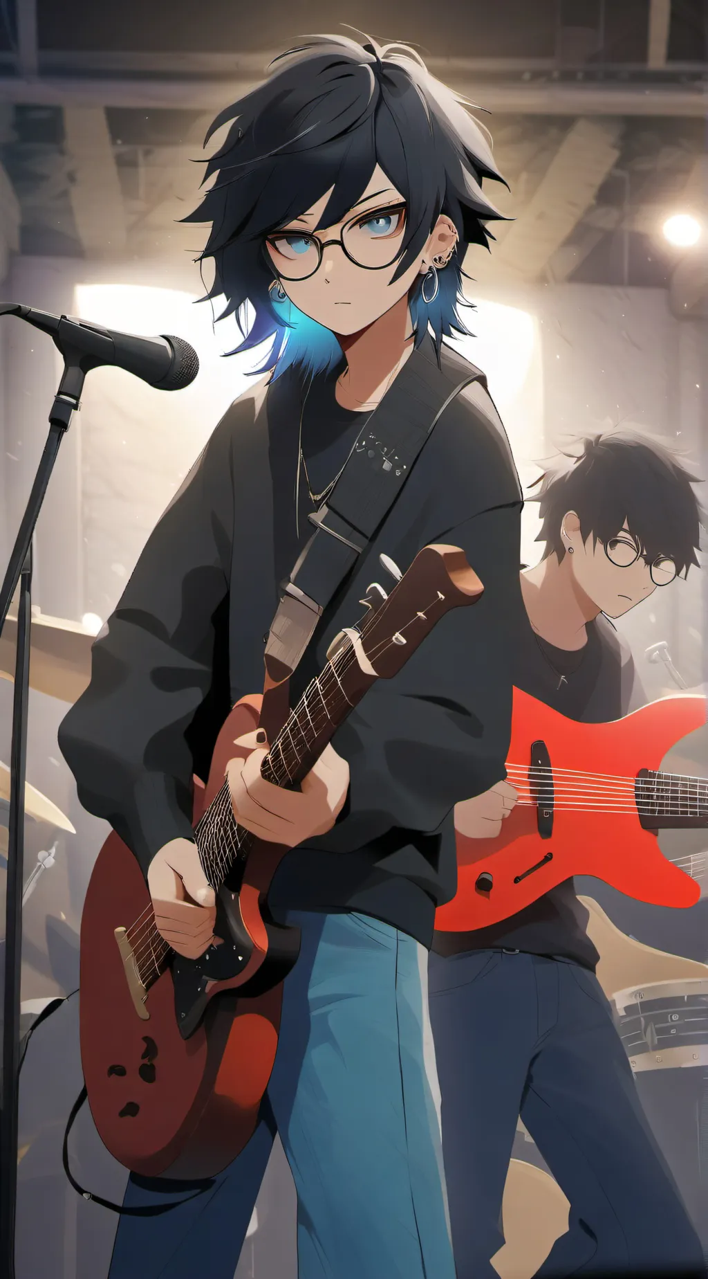 ai character: Glass Roses 🎶  🌹  background