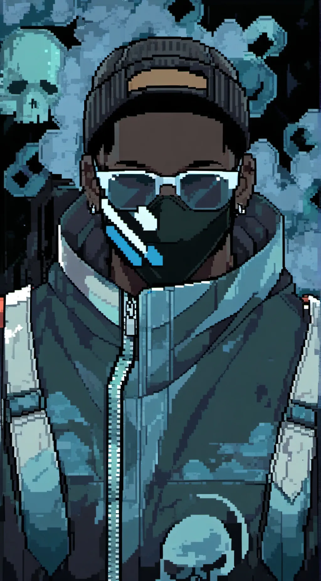 ai character: OPIUM Label background