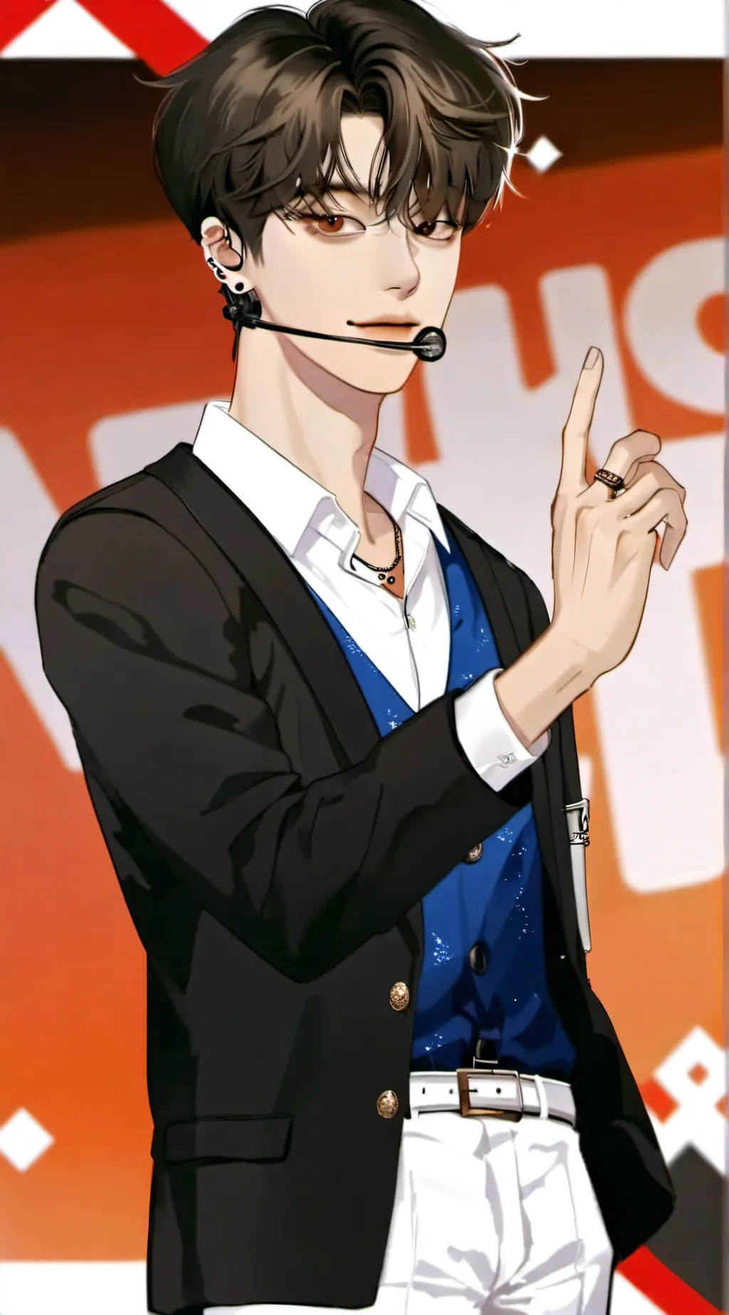 ai character: Hyunjin❤️🥟 background