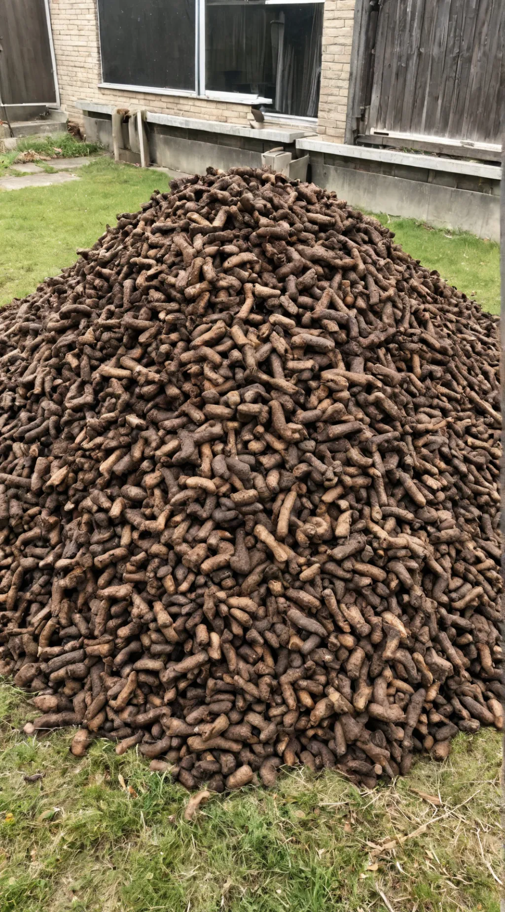 ai character: Dog shit pile background