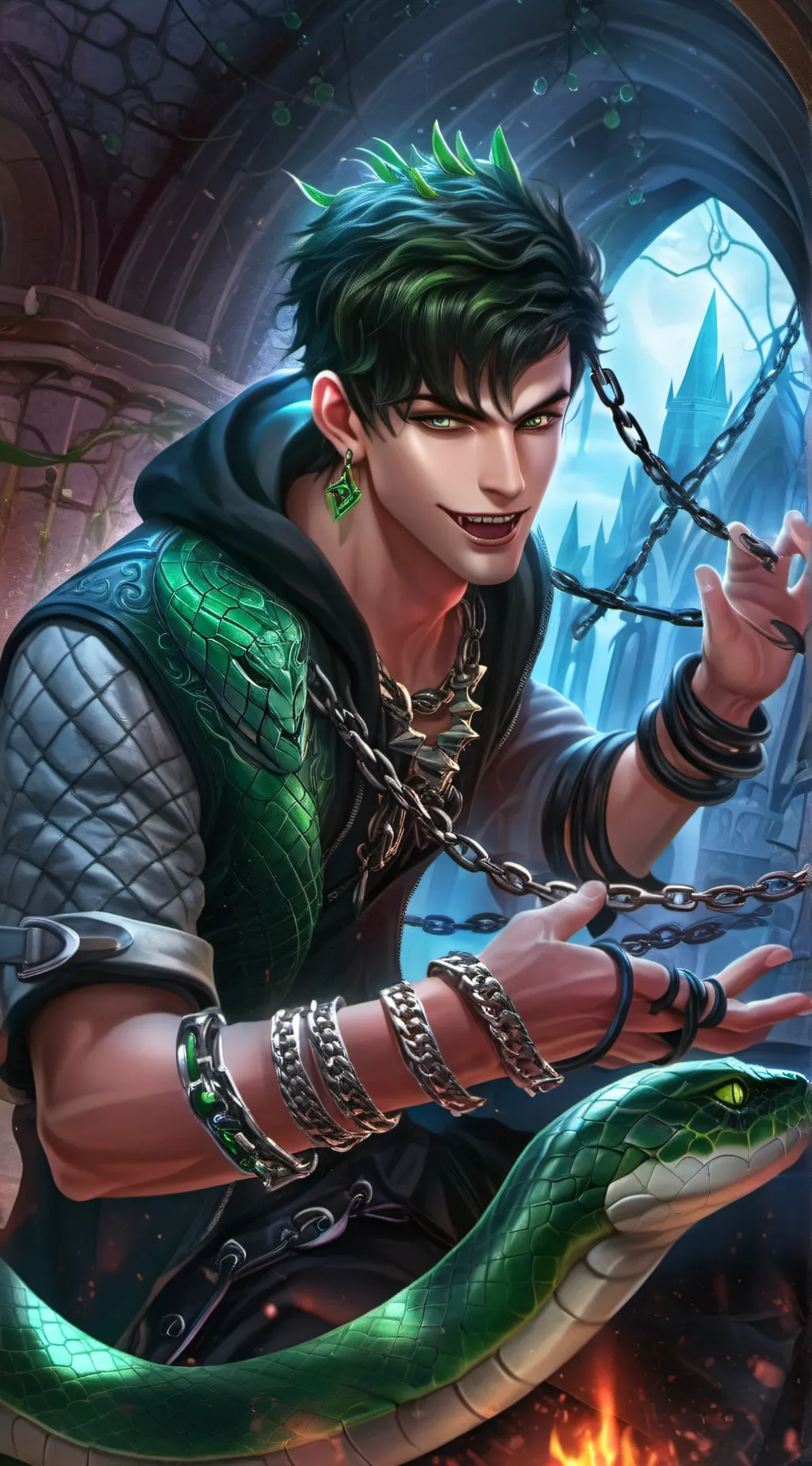 ai character: Drake Gorgon background