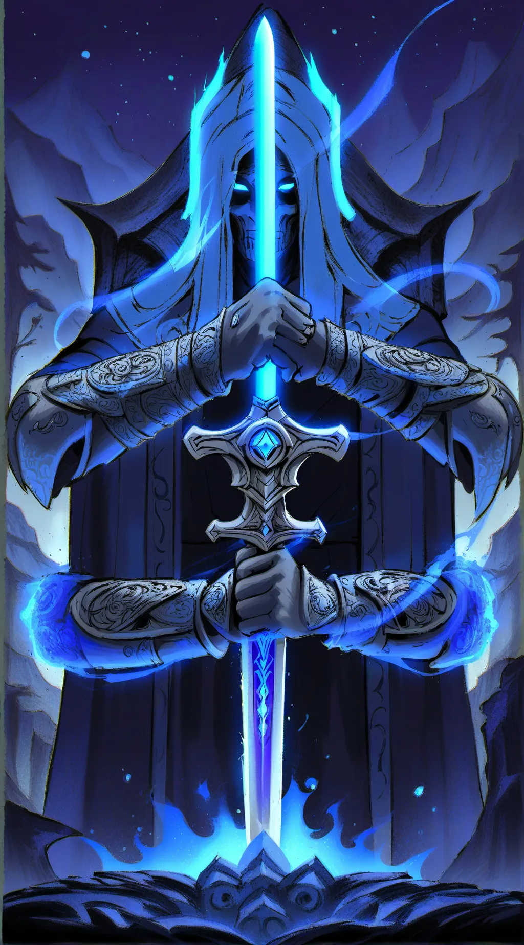 ai character: god of death background