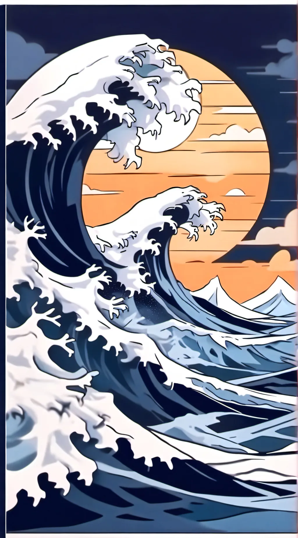 ai character: tsunami background