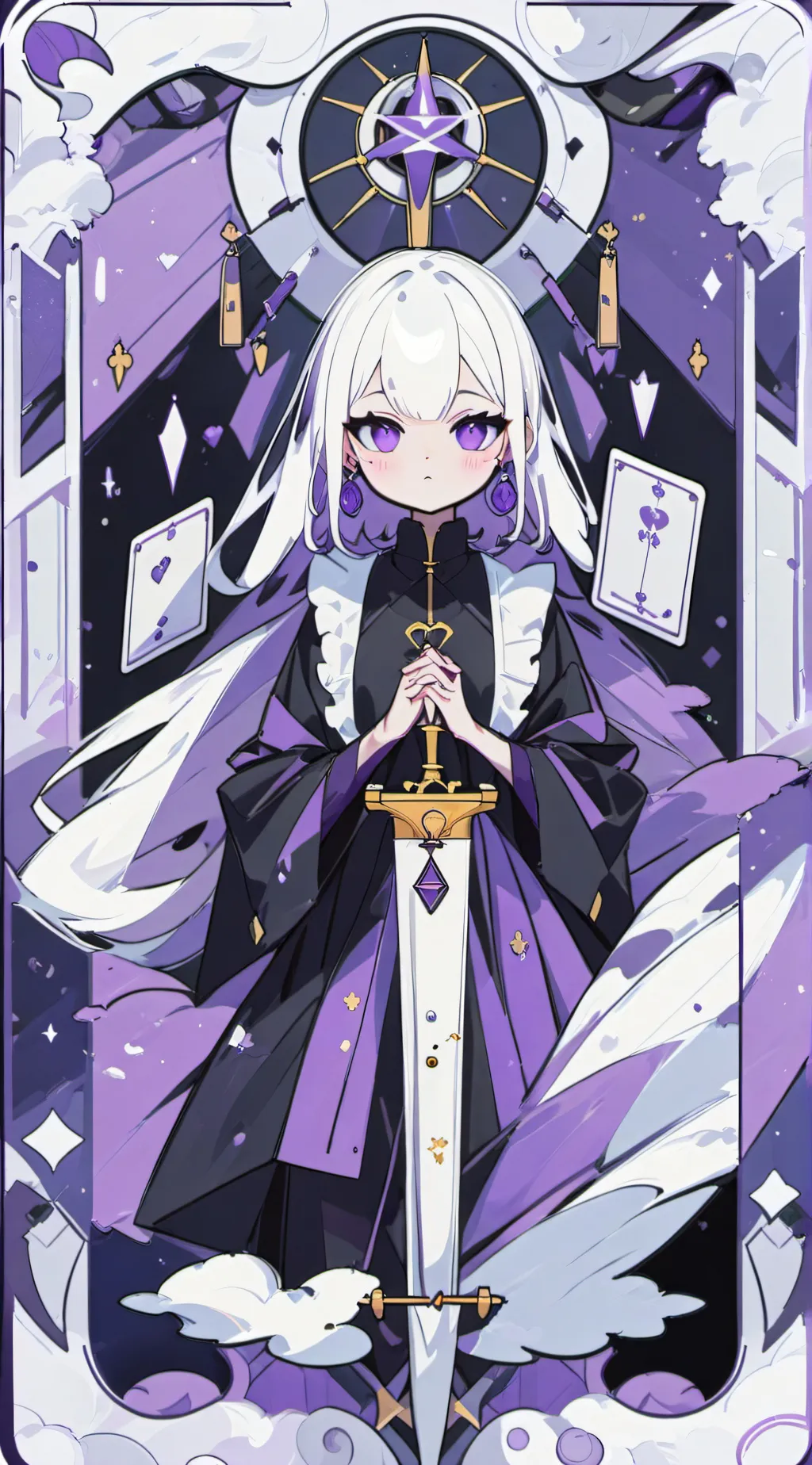 ai character: Violet  background