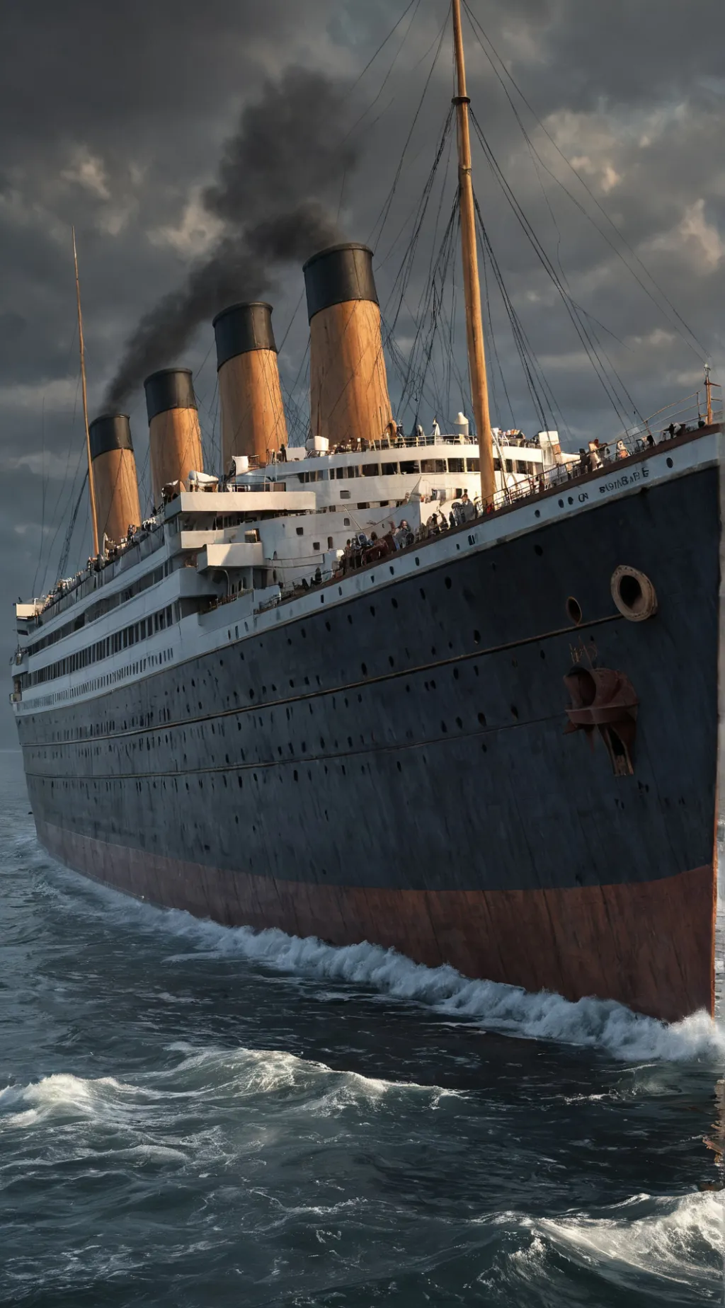 ai character: Titanic but image background
