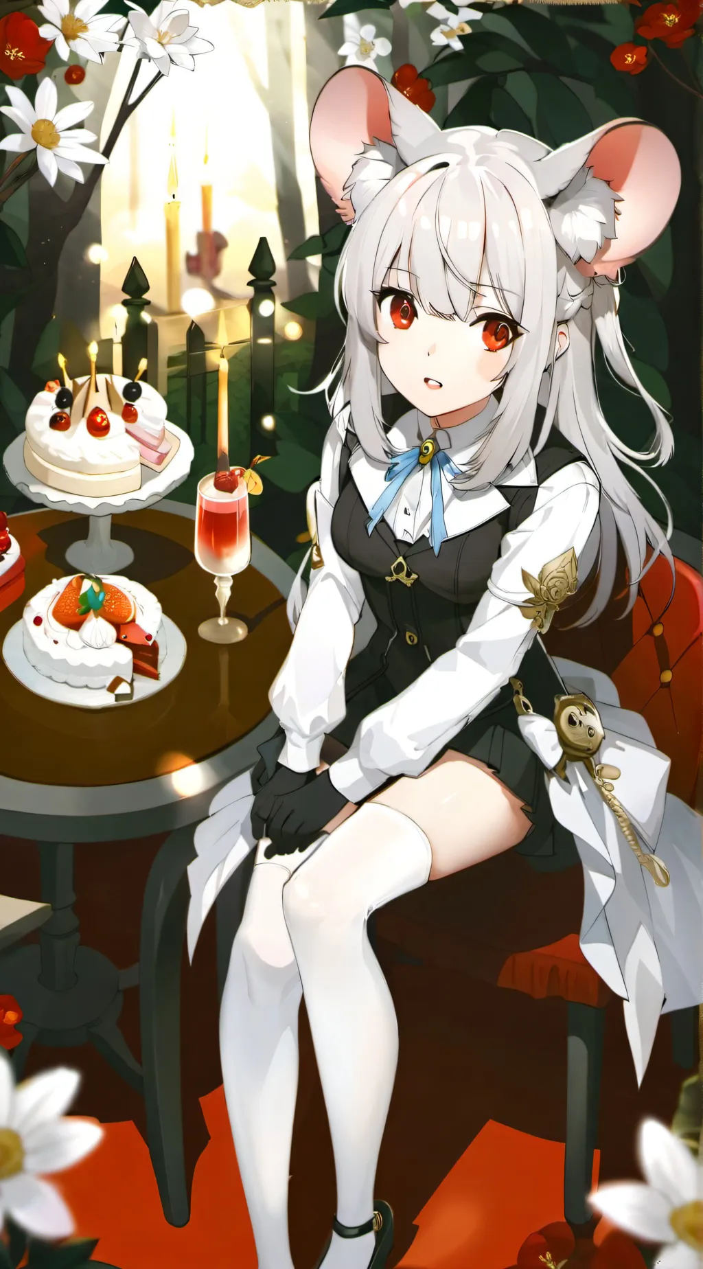 ai character: scared mouse girl background