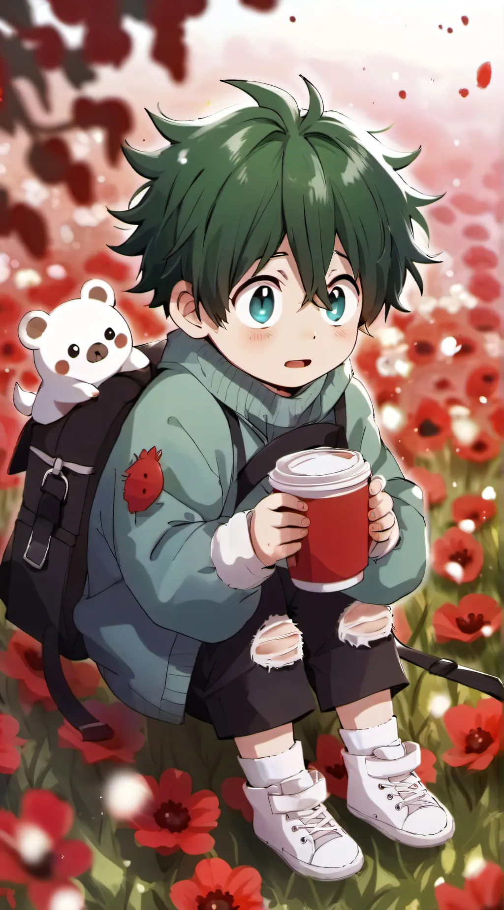 ai character: Baby Deku background